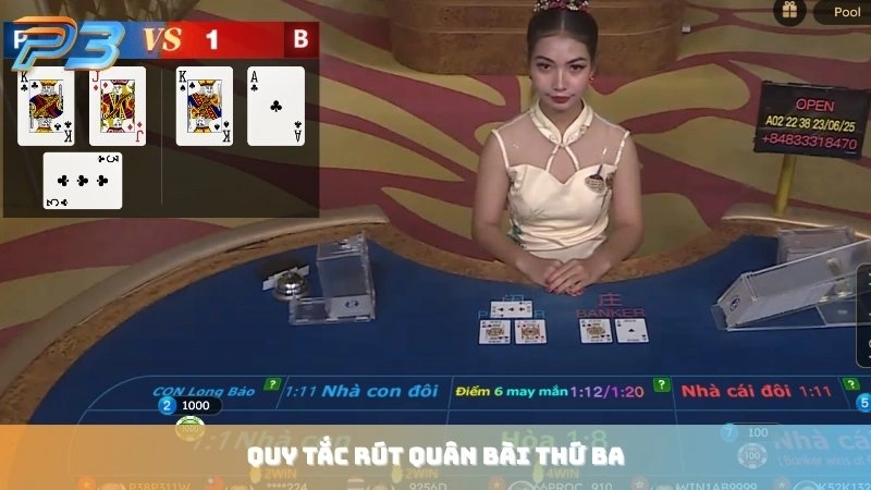 Baccarat online: Luật chơi & 5 mẹo cược dễ thắng tại P3Bet 2 Quy tắc rút quân bài thứ ba trong baccarat