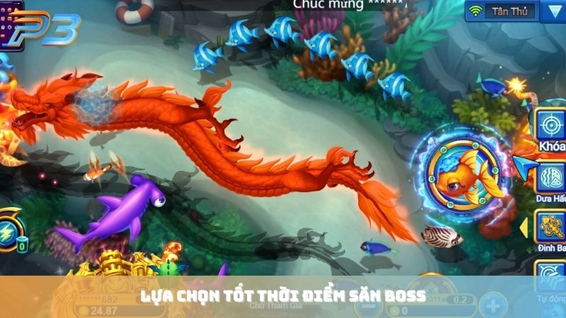 Bắn cá H5 - Chơi online mượt mà, săn boss thưởng lớn tại P3Bet 3 Lựa chọn tốt thời điểm săn boss là bí quyết nhân đôi tiền thưởng