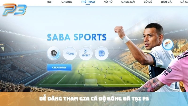 Cá cược bóng đá tại P3Bet cùng bí kíp bất bại từ chuyên gia 2 Dễ dàng tham gia cá độ bóng đá tại P3Bet