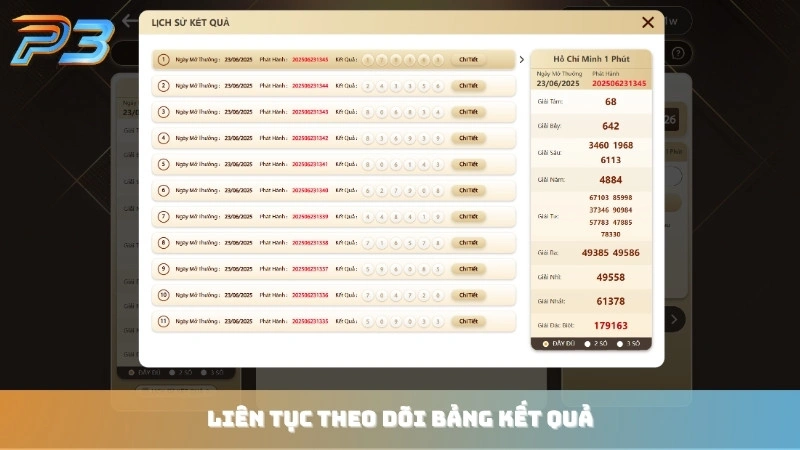 Dàn đề 36 số và cách nuôi khung 3 ngày bất bại từ P3Bet 3 Liên tục theo dõi bảng kết quả