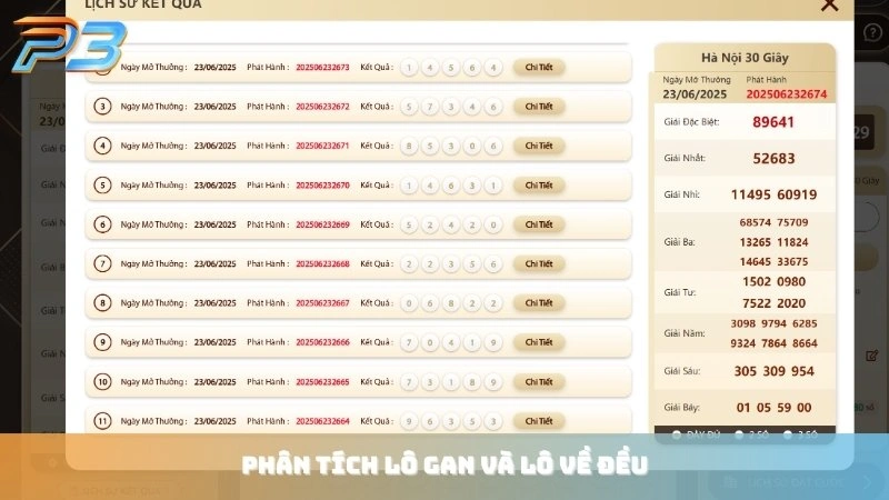 Lô xiên là gì? Cách tính tiền và soi cầu chuẩn nhất tại P3Bet 2 Dựa vào lô gan và lô về đều để soi lô xiên