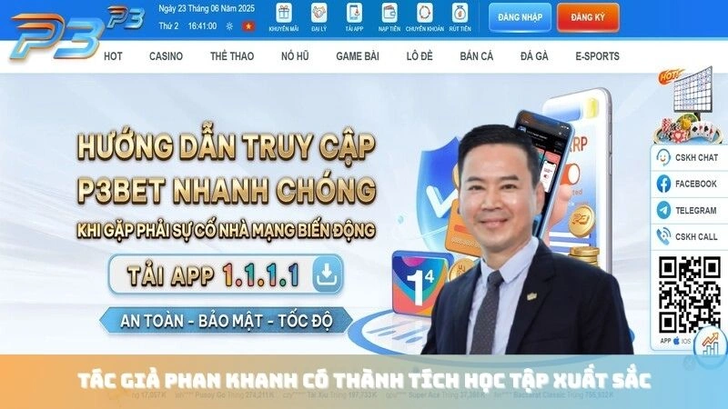 Tác giả 1 Tác giả Phan Khanh có thành tích học tập xuất sắc
