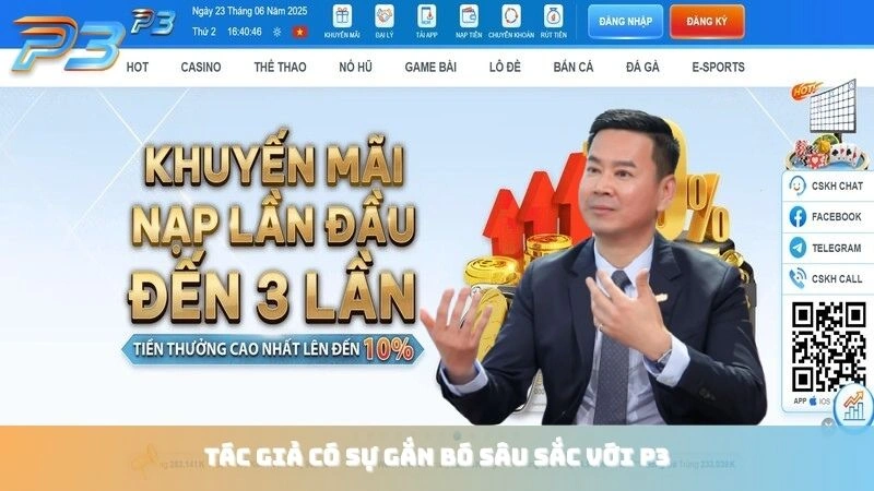Tác giả 2 Tác giả có sự gắn bó sâu sắc với P3Bet